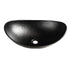 Hand Hammered Aluminum 19 inch Harbor Oval Vessel Bathroom Sink - Matte Black
